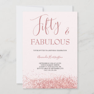 Invitation Cinquante ans et fabuleux Anniversaire de 50 ans R
