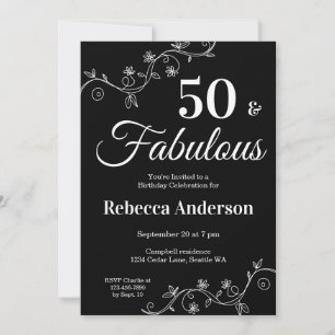 Invitation Cinquante ans et Fabuleux Photo 50e Anniversaire