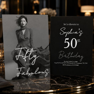 Invitation Cinquante ans et Fabuleux Photo 50e Anniversaire