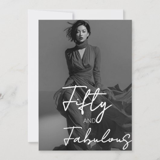 Invitation Cinquante ans et Fabuleux Photo Anniversaire des 5 (Devant)