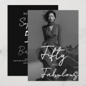 Invitation Cinquante ans et Fabuleux Photo Anniversaire des 5 (Devant / Derrière)