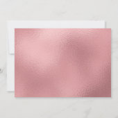 Invitation Cinquante ans et Fabuleux Rose Gold Écriture Photo (Dos)