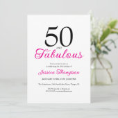 Invitation Cinquante ans et Fabuleux Script 50e Anniversaire (Debout devant)