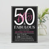Invitation Cinquante ans et Fabuleux Script 50e Anniversaire (Debout devant)