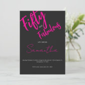 Invitation Cinquante ans et Fabuleux Script 50e Anniversaire (Debout devant)