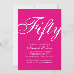 Invitation Cinquante ans et Fantastique Fête d'anniversaire r