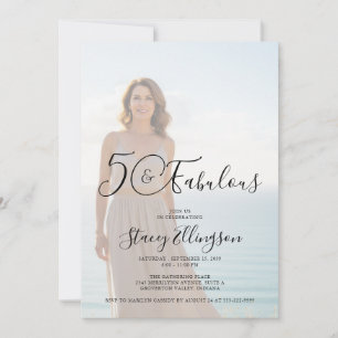 Invitation Cinquante ans et Fantastique Photo 50e Anniversair