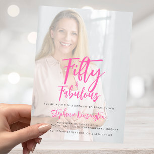 Invitation Cinquante ans et Fantastique Photo Anniversaire 50