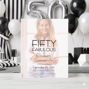 Invitation Cinquante ans et Fantastique Photo Anniversaire 50