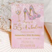 Invitation Cinquante cinq fabuleux talons hauts Bubbly 55 Ann