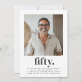 Invitation Cinquante-cinquantième anniversaire de la photo du (Devant)