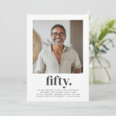 Invitation Cinquante-cinquantième anniversaire de la photo du (Debout devant)