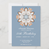 Invitation Cinquante-cinquantième Anniversaire Moderne Elégan (Devant)