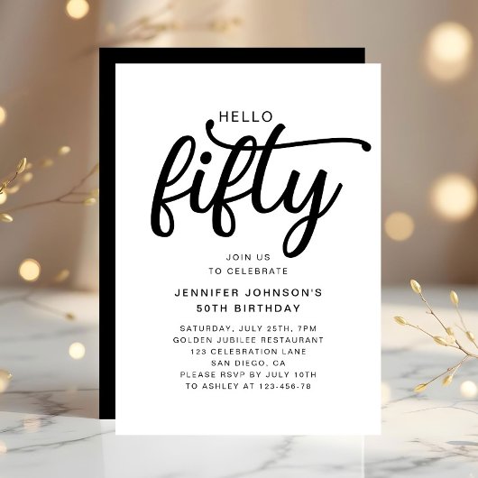 Invitation Cinquante-cinquième anniversaire