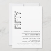 Invitation Cinquante-cinquième anniversaire moderne Invitatio (Devant)