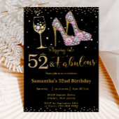 Invitation Cinquante-deux fabuleux talons hauts Bubbly 52e an