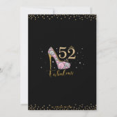 Invitation Cinquante-deux fabuleux talons hauts Bubbly 52e an (Dos)