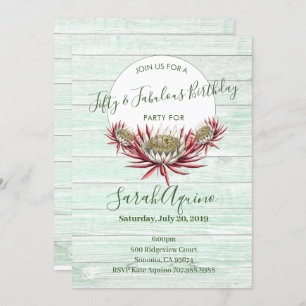 Invitation Cinquante Et Fabrique Rustic Boho Anniversaire