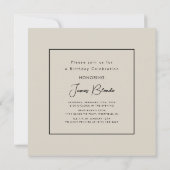 Invitation Cinquante et fabuleuse fête d'anniversaire de Gent (Dos)