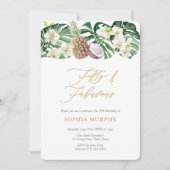 Invitation Cinquante et fabuleuse Jungle 50e fête d'anniversa (Devant)