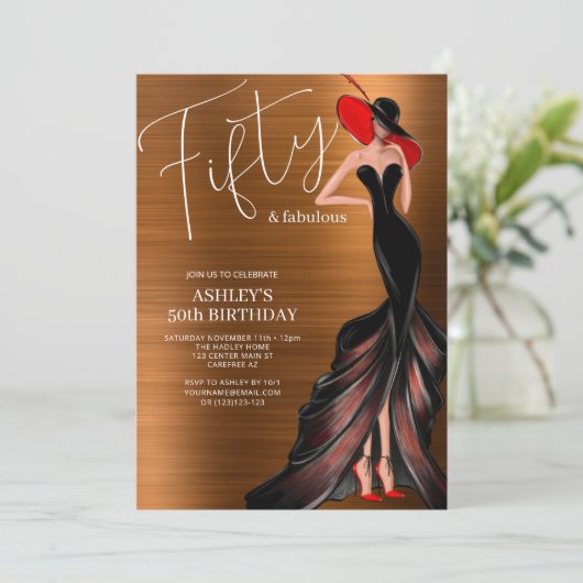 Invitation Cinquante et fabuleux 50e anniversaire (Debout devant)