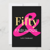 Invitation Cinquante et fabuleux 50e anniversaire Black Gold  (Dos)