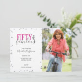 Invitation Cinquante et fabuleux 50e anniversaire fêtes Invit (Debout devant)
