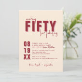 Invitation Cinquante et fabuleux | 50e fête d'anniversaire (Debout devant)