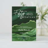 Invitation Cinquante et fabuleux âge vert 50e anniversaire (Debout devant)