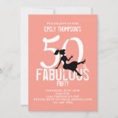 Invitation Cinquante et fabuleux Anniversaire Cocktails moder (Devant)