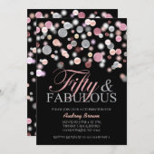 Invitation Cinquante et fabuleux anniversaire, Parties scinti (Devant / Derrière)