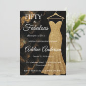 Invitation Cinquante et Fabuleux Marbre Noir Or 50ème (Debout devant)