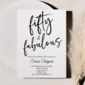 Invitation Cinquante et fabuleux Minimal 50e fête d'anniversa