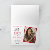 Invitation Cinquante et FABULEUX Rose rouge photo Anniversair (Intérieur)