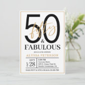 Invitation Cinquante et Fabuleux Script 50e Anniversaire (Debout devant)