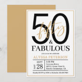 Invitation Cinquante et Fabuleux Script 50e Anniversaire (Devant / Derrière)