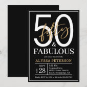 Invitation Cinquante et Fabuleux Script 50e Anniversaire (Devant / Derrière)
