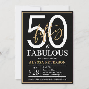 Invitation Cinquante et Fabuleux Script 50e Anniversaire