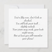 Invitation Cinquante et fabuleux voeux d'anniversaire (Dos)