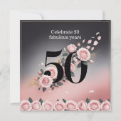Invitation Cinquante et fabuleux voeux d'anniversaire (Devant)