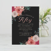 Invitation Cinquante fabuleuses fêtes d'anniversaire de fêtes (Debout devant)