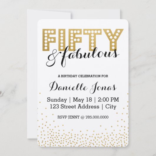 Invitation Cinquante & Fabuleux (Devant)