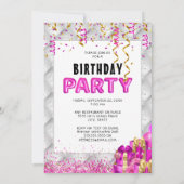 Invitation Cinquante fabuleux Gold Pink 50e (Dos)