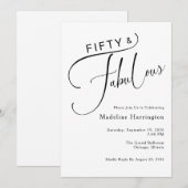 Invitation Cinquante & Fabuleux Scénario Fête d'anniversaire  (Devant / Derrière)