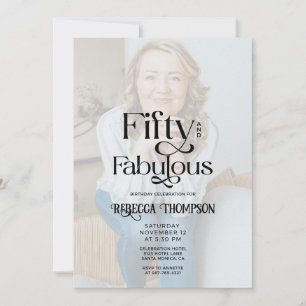 Invitation Cinquante Fantastique Photo Noir Blanc 50e Anniver