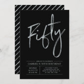 Invitation Cinquante | Fête du 50e anniversaire de Black & Si (Devant / Derrière)