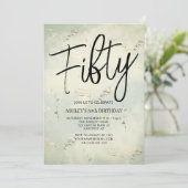 Invitation Cinquante Moderne Élégant 50e Anniversaire Invitat (Debout devant)