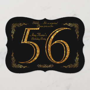 Invitation cinquante-sixième, Gatsby de fête d'anniversaire