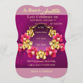 Invitation cinquantième Anniversaire béni et fortement