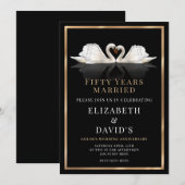 Invitation Cinquantième anniversaire de mariage - 50 ans de d (Devant / Derrière)